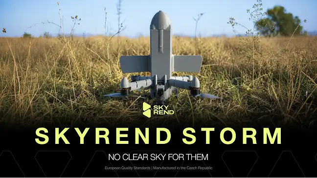 SKYREND STORM drone in field